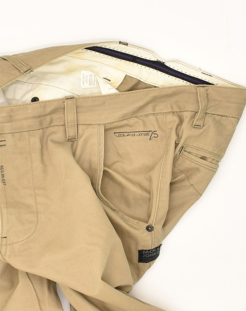 JACK & JONES Mens Slim Chino Trousers W34 L34 Beige Cotton | Vintage Jack & Jones | Thrift | Second-Hand Jack & Jones | Used Clothing | Messina Hembry 