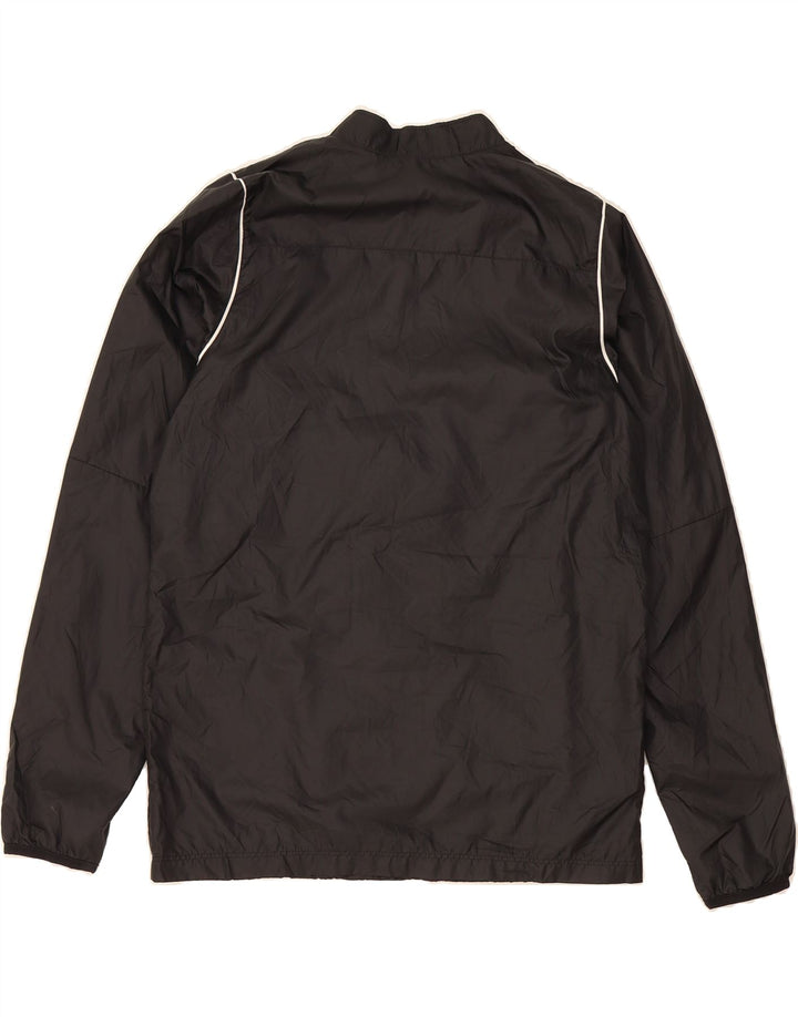 NIKE Boys Graphic Rain Jacket 13-14 Years XL Black Polyester Vintage Nike and Second-Hand Nike from Messina Hembry 
