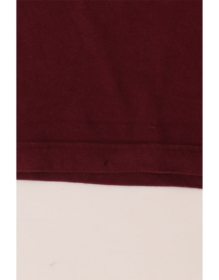 ADIDAS Mens T-Shirt Top Small Maroon Cotton