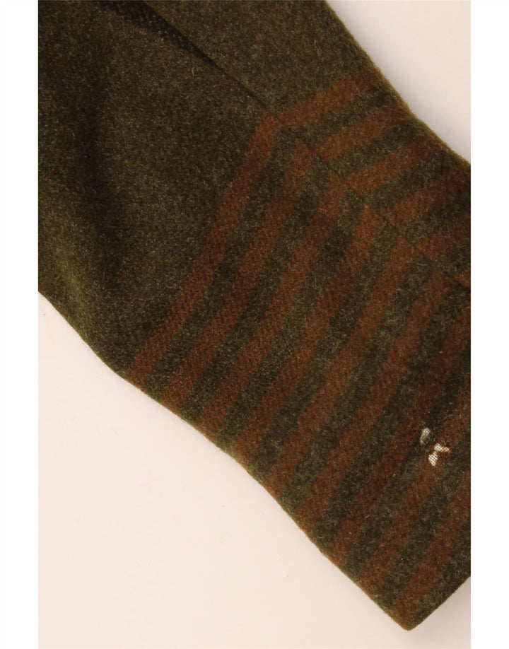 Resi Hammerer  Womens 2 Button Blazer Jacket IT 44 Medium Khaki Check Wool