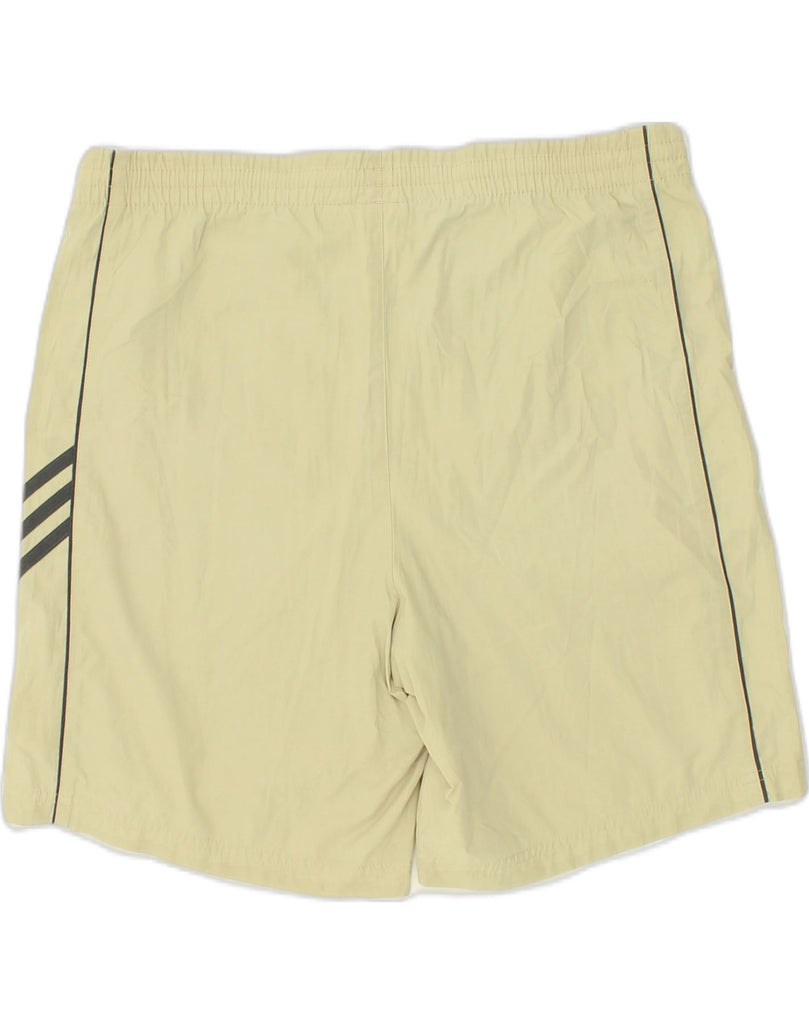 ADIDAS Mens Sport Shorts Small Beige Polyester | Vintage Adidas | Thrift | Second-Hand Adidas | Used Clothing | Messina Hembry 