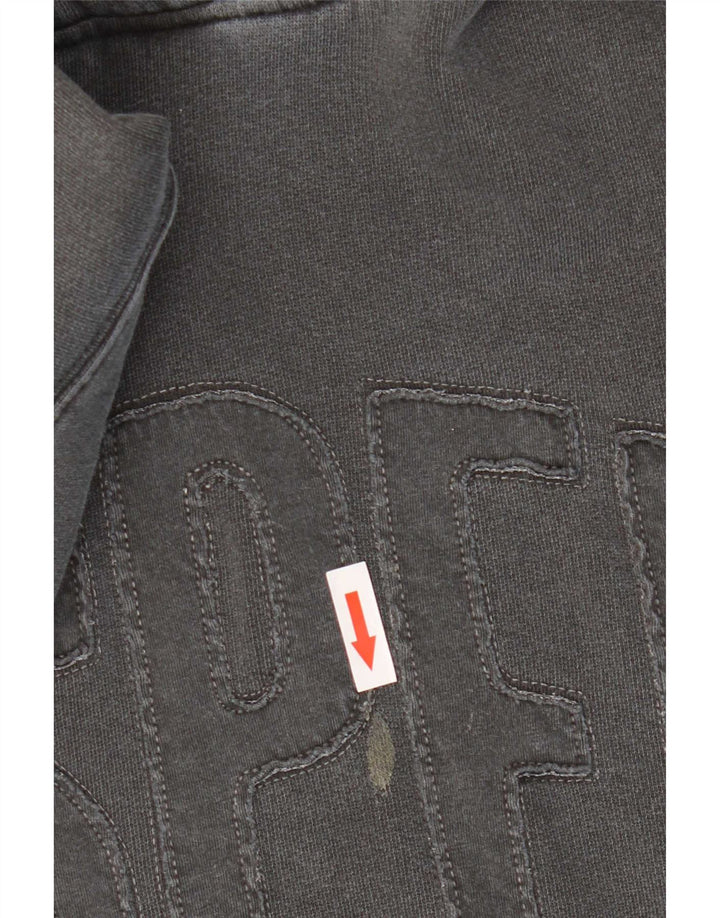 Marks & Spencer Womens Graphic Oversized Hoodie Jumper UK 14 Medium Black