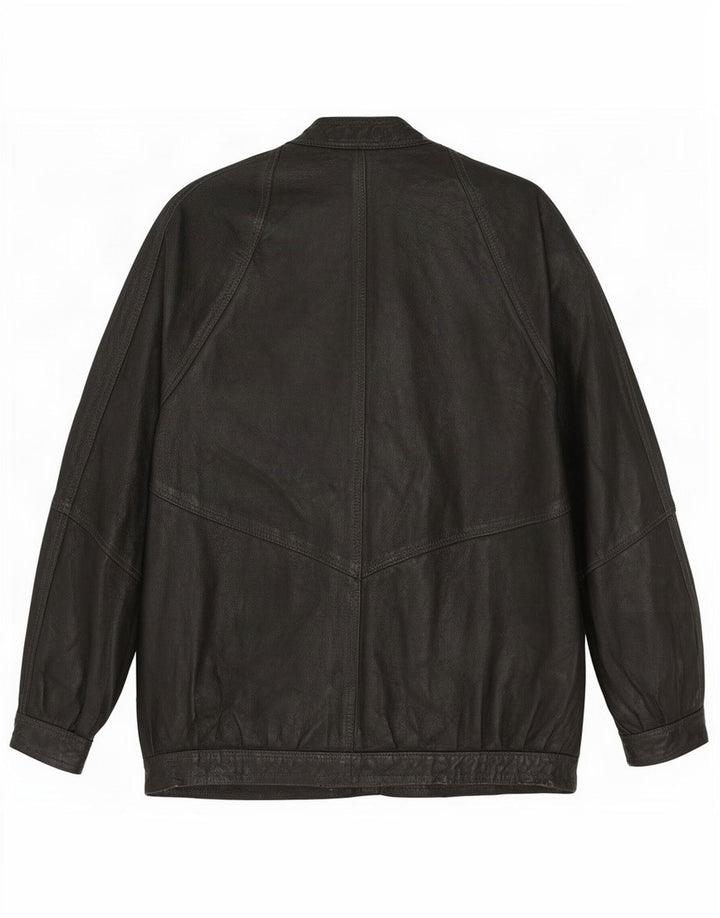 Vintage Womens Leather Jacket UK 14 Large Black
