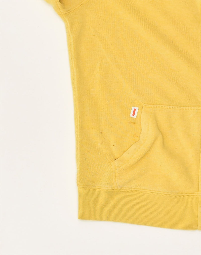 JACK WILLS Womens Zip Hoodie Sweater UK 8 Small  Yellow Polyester | Vintage Jack Wills | Thrift | Second-Hand Jack Wills | Used Clothing | Messina Hembry 