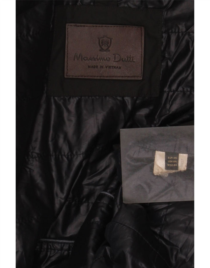Massimo Dutti Mens Padded Gilet UK 44 2XL Black