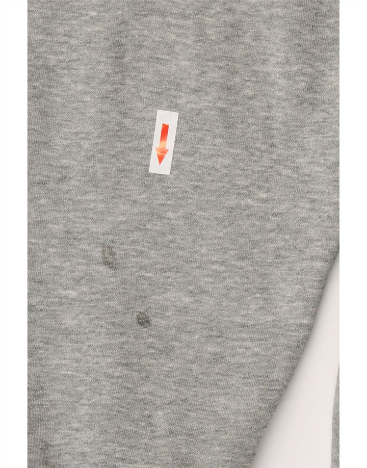 Nike Mens Graphic Zip Hoodie Sweater Medium Grey Colourblock Cotton
