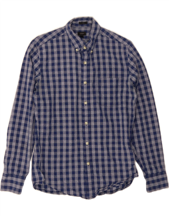 J. CREW Mens Slim Flannel Shirt Small Blue Gingham Cotton Vintage J. Crew and Second-Hand J. Crew from Messina Hembry 