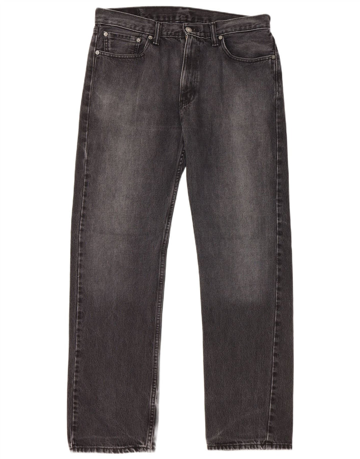 Levi's Mens Straight Jeans W33 L32 Black Cotton