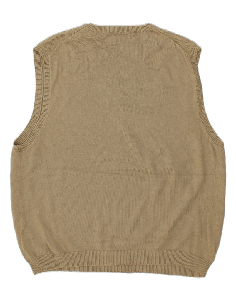 EDDIE BAUER Mens Vest Tank Top XL Beige Cotton Vintage Eddie Bauer and Second-Hand Eddie Bauer from Messina Hembry 