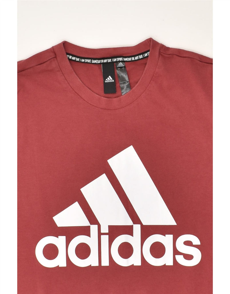 ADIDAS Mens Graphic T-Shirt Top Medium Red Cotton | Vintage Adidas | Thrift | Second-Hand Adidas | Used Clothing | Messina Hembry 