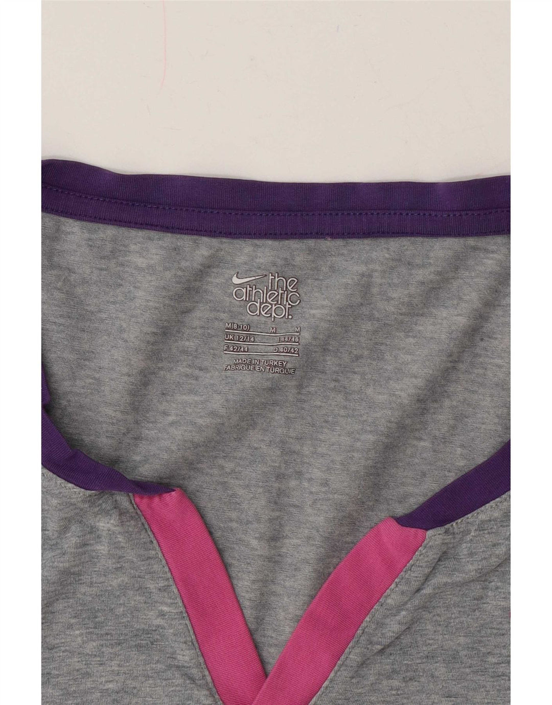 Nike Womens T-Shirt Top UK 12/14 Medium Grey Flecked