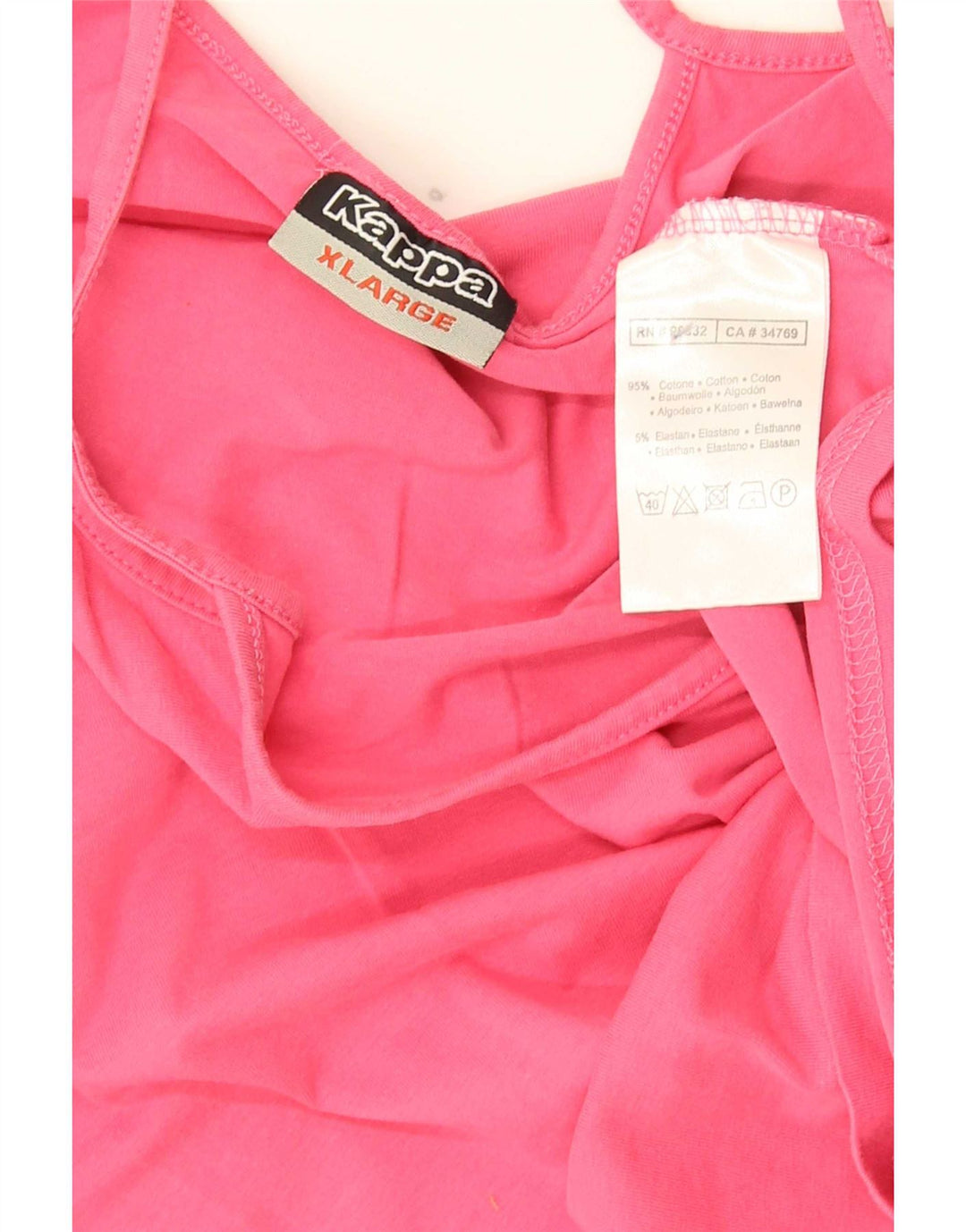 Kappa Womens Crop Cami Top UK 18 XL Red Cotton