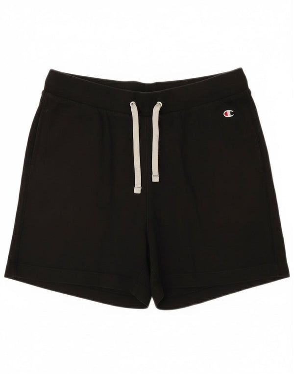 Champion Womens Heritage Fit Sport Shorts UK 12 Medium  Black Cotton