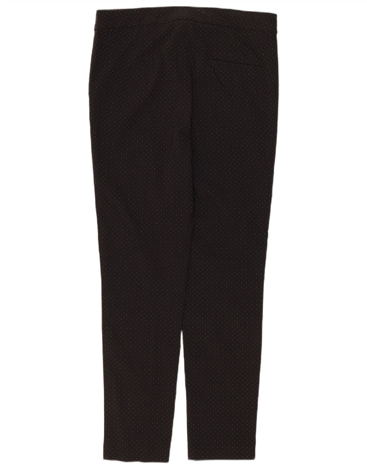 Zara Womens Slim Chino Trousers Medium W28 L27 Black Spotted Viscose
