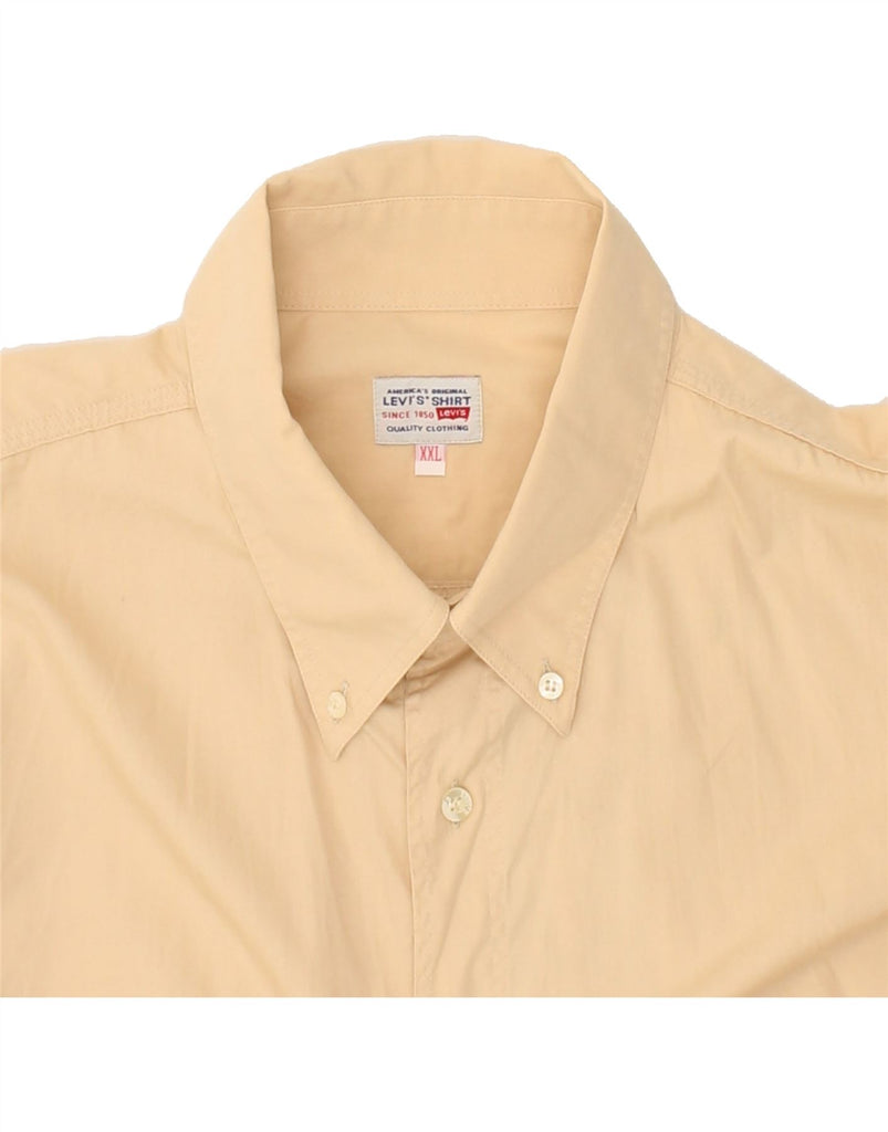 LEVI'S Mens Shirt 2XL Beige Cotton Vintage Levi's and Second-Hand Levi's from Messina Hembry 