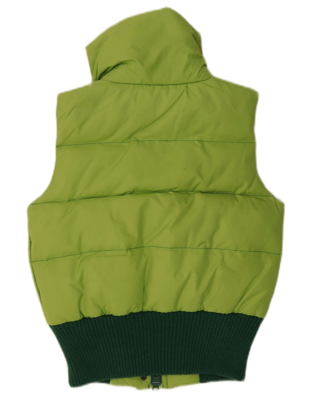 Only Womens Padded Gilet UK 10 Small Green Colourblock Polyester