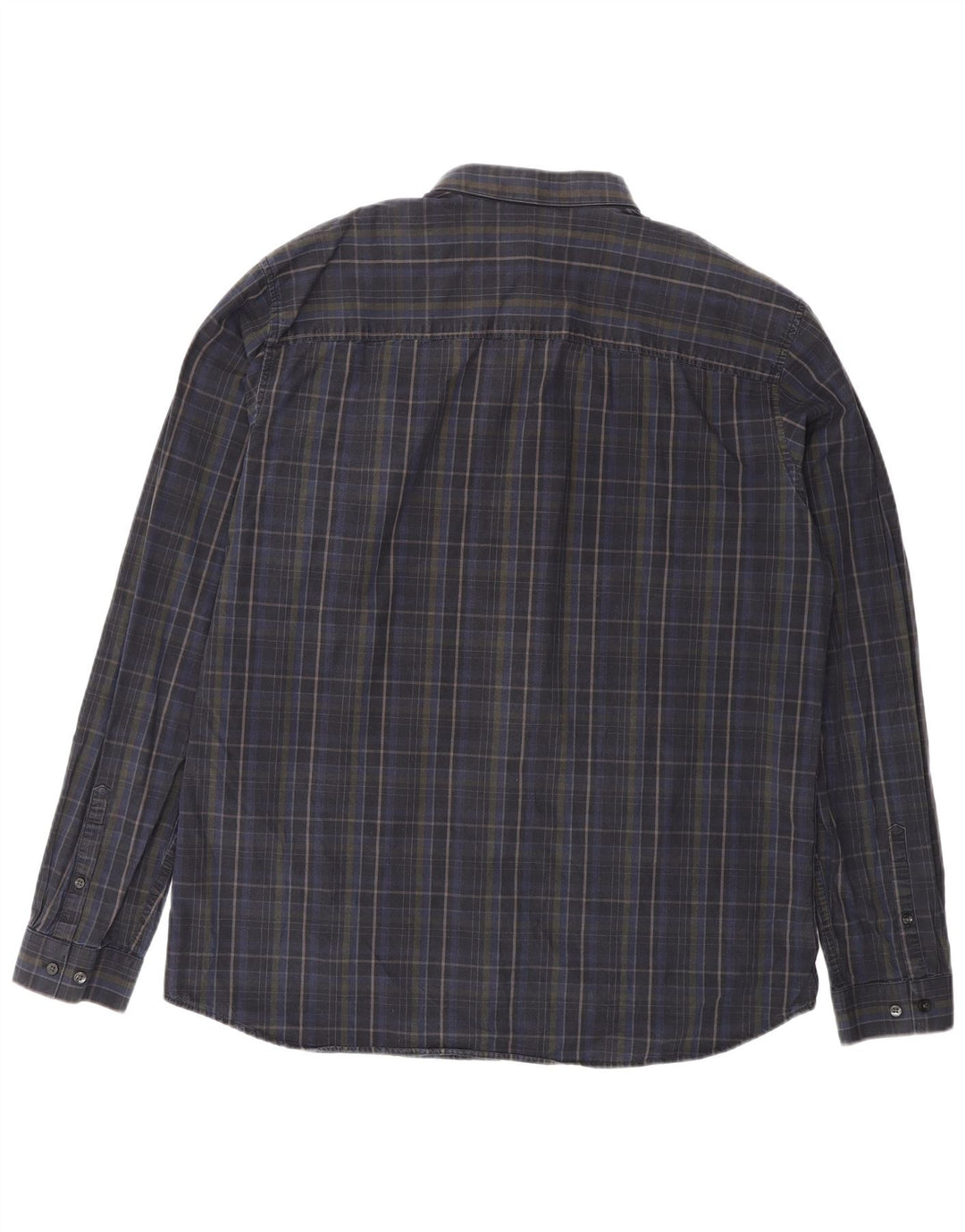 Jack & Jones Mens Shirt XL Navy Blue Check Cotton