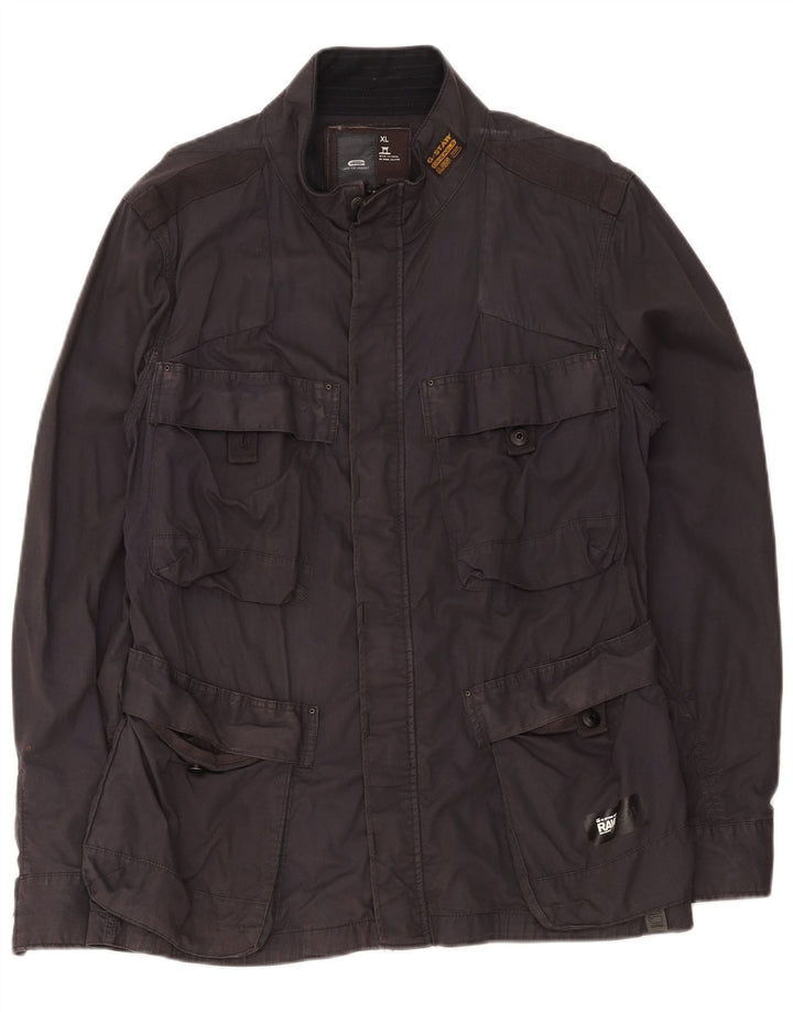 G-Star Mens Utility Jacket UK 42 XL Black Cotton