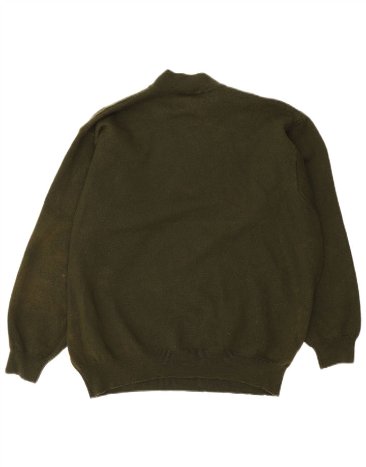 Stefanel Womens Turtle Neck Jumper Sweater UK 14 Large Khaki