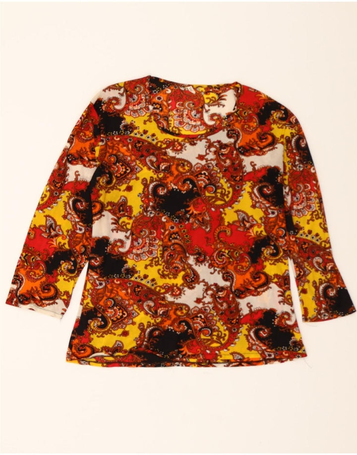 VINTAGE Womens Top Long Sleeve IT 50 XL Multicoloured Paisley Vintage Vintage and Second-Hand Vintage from Messina Hembry 