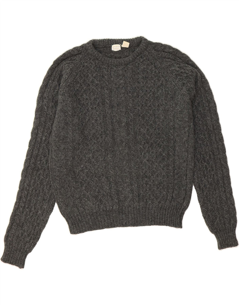 BROOKS BROTHERS Womens Crew Neck Jumper Sweater UK 14 Medium Grey Vintage Brooks Brothers and Second-Hand Brooks Brothers from Messina Hembry 