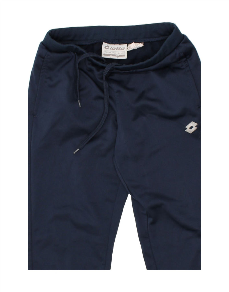 LOTTO Boys Tracksuit Trousers Joggers 5-6 Years Small Navy Blue Polyester | Vintage Lotto | Thrift | Second-Hand Lotto | Used Clothing | Messina Hembry 