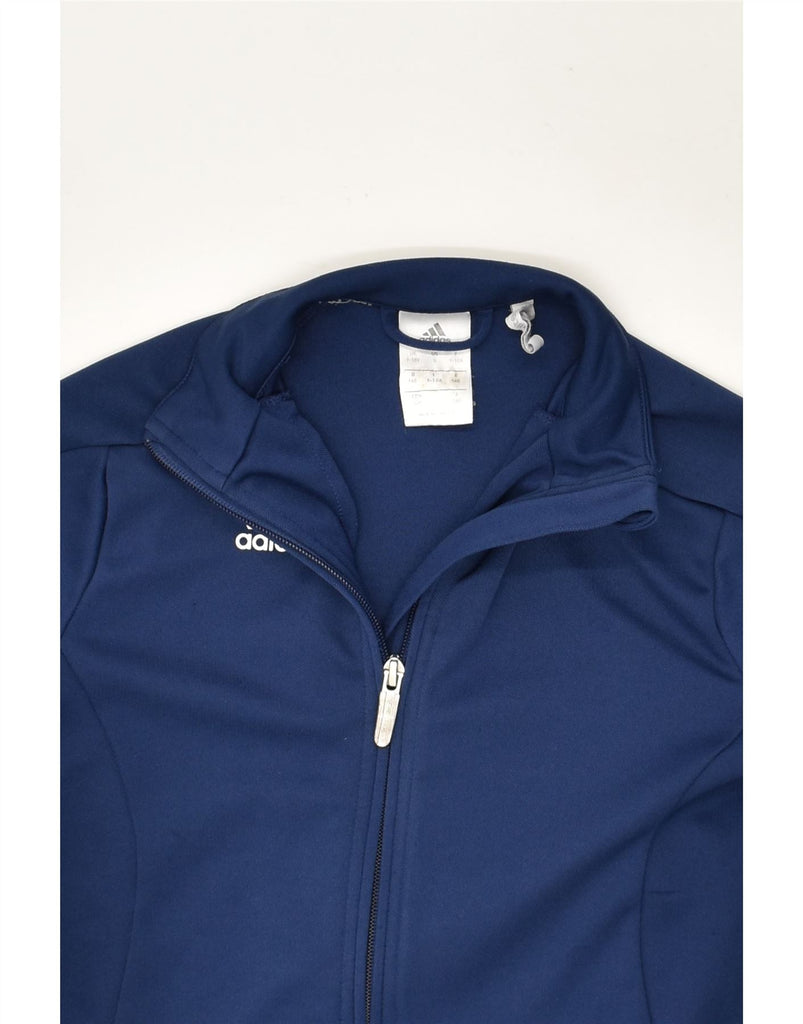 ADIDAS Boys Climalite Tracksuit Top Jacket 9-10 Years Navy Blue Polyester | Vintage Adidas | Thrift | Second-Hand Adidas | Used Clothing | Messina Hembry 