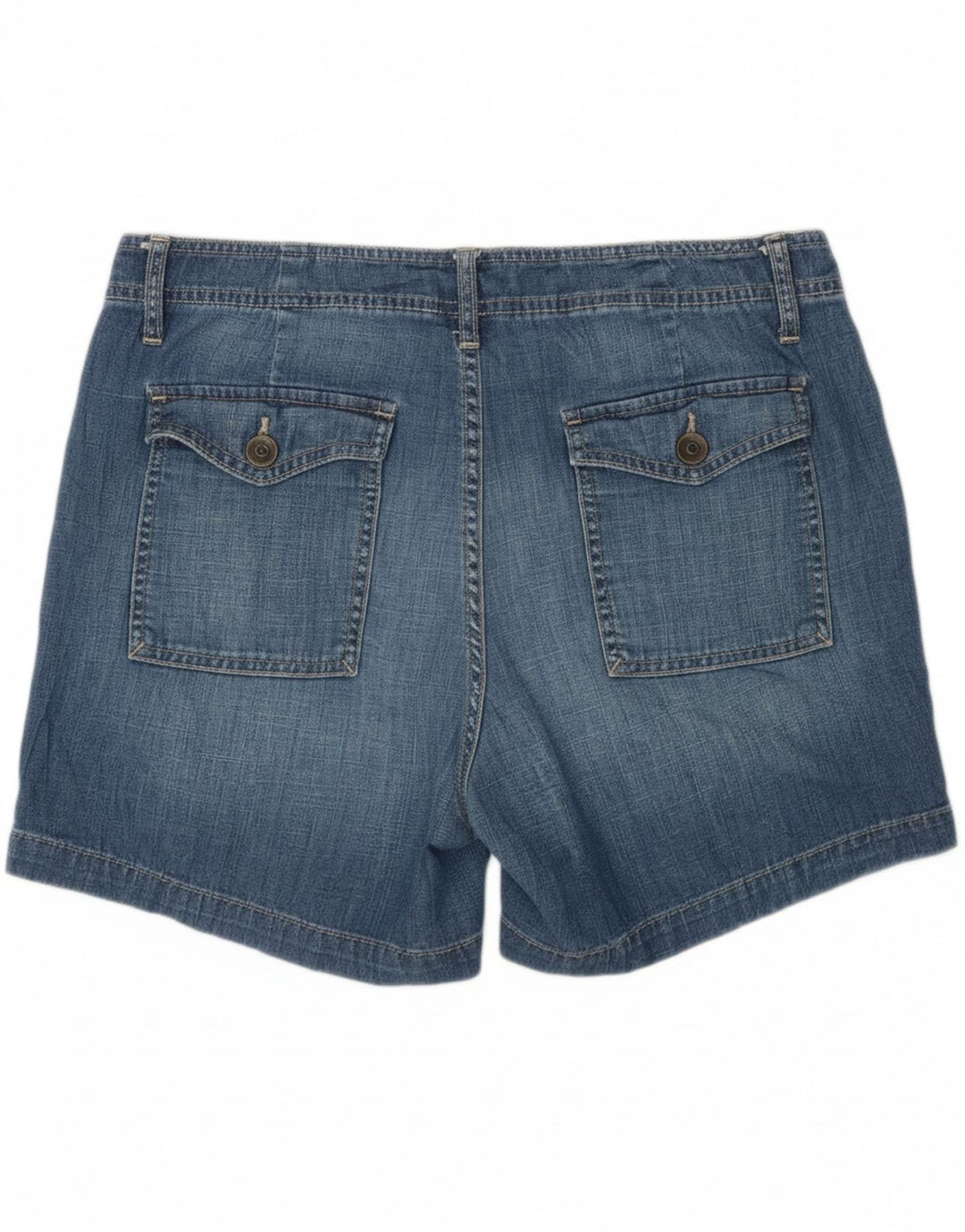 EDDIE BAUER Womens Cargo Denim Shorts US 8 Medium W32  Blue Cotton Vintage Eddie Bauer and Second-Hand Eddie Bauer from Messina Hembry 