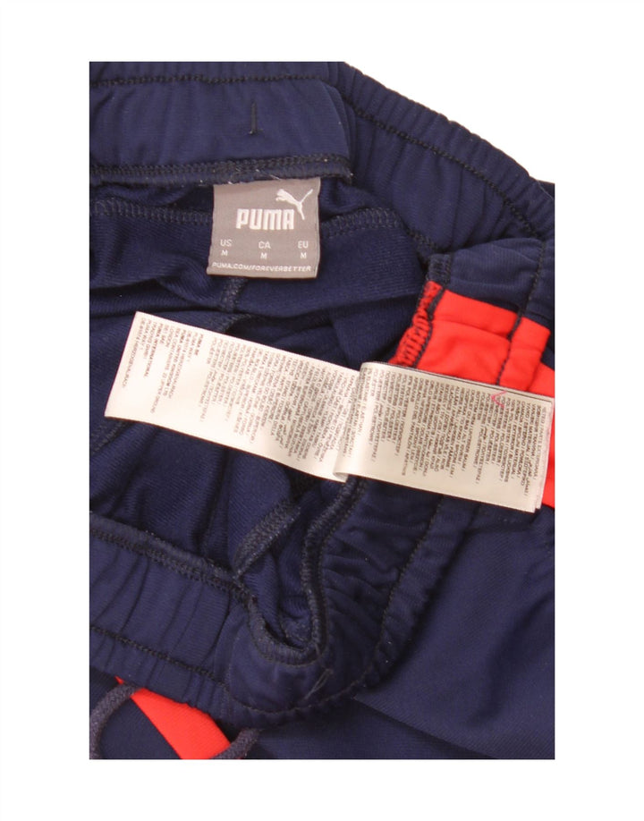Puma Mens Tracksuit Trousers Joggers Medium Navy Blue Colourblock