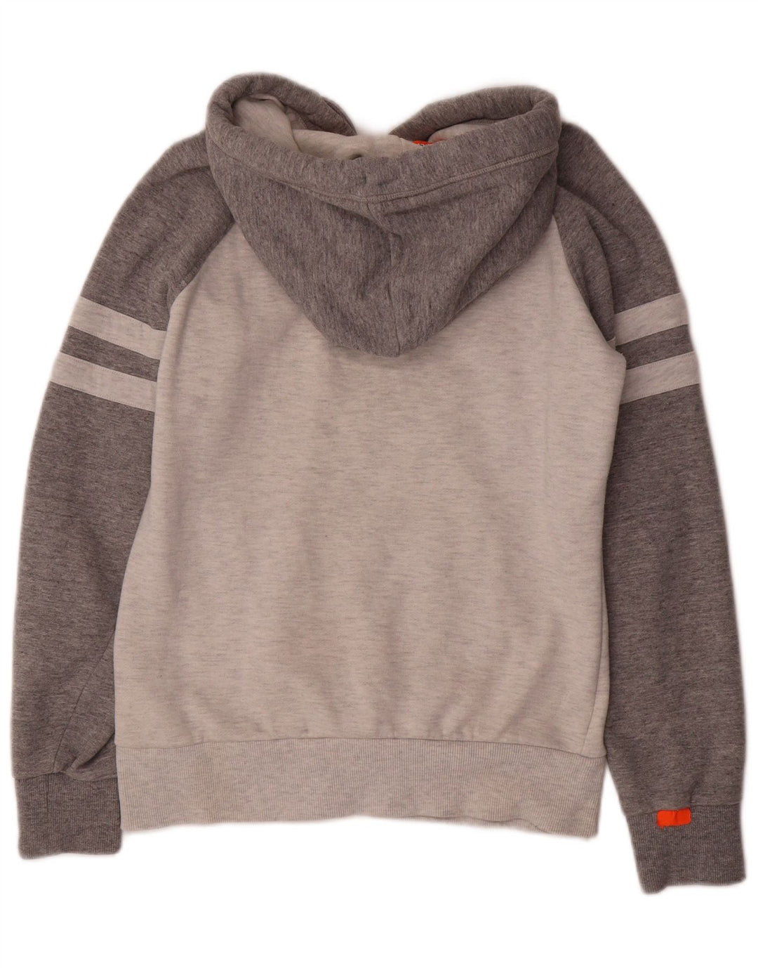 SUPERDRY Mens Hoodie Jumper XS Grey Colourblock Cotton