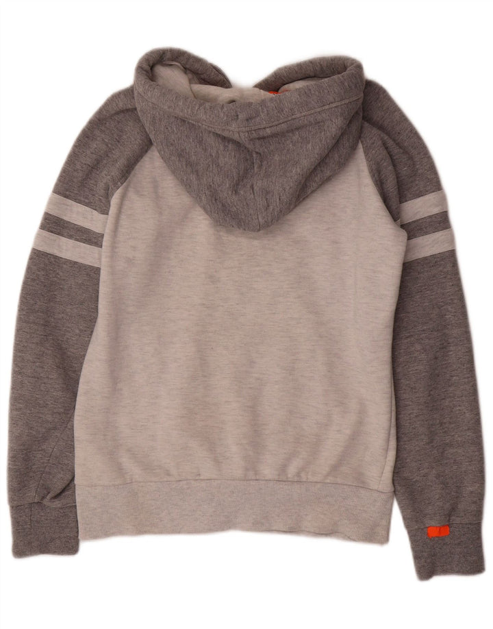 SUPERDRY Mens Hoodie Jumper XS Grey Colourblock Cotton