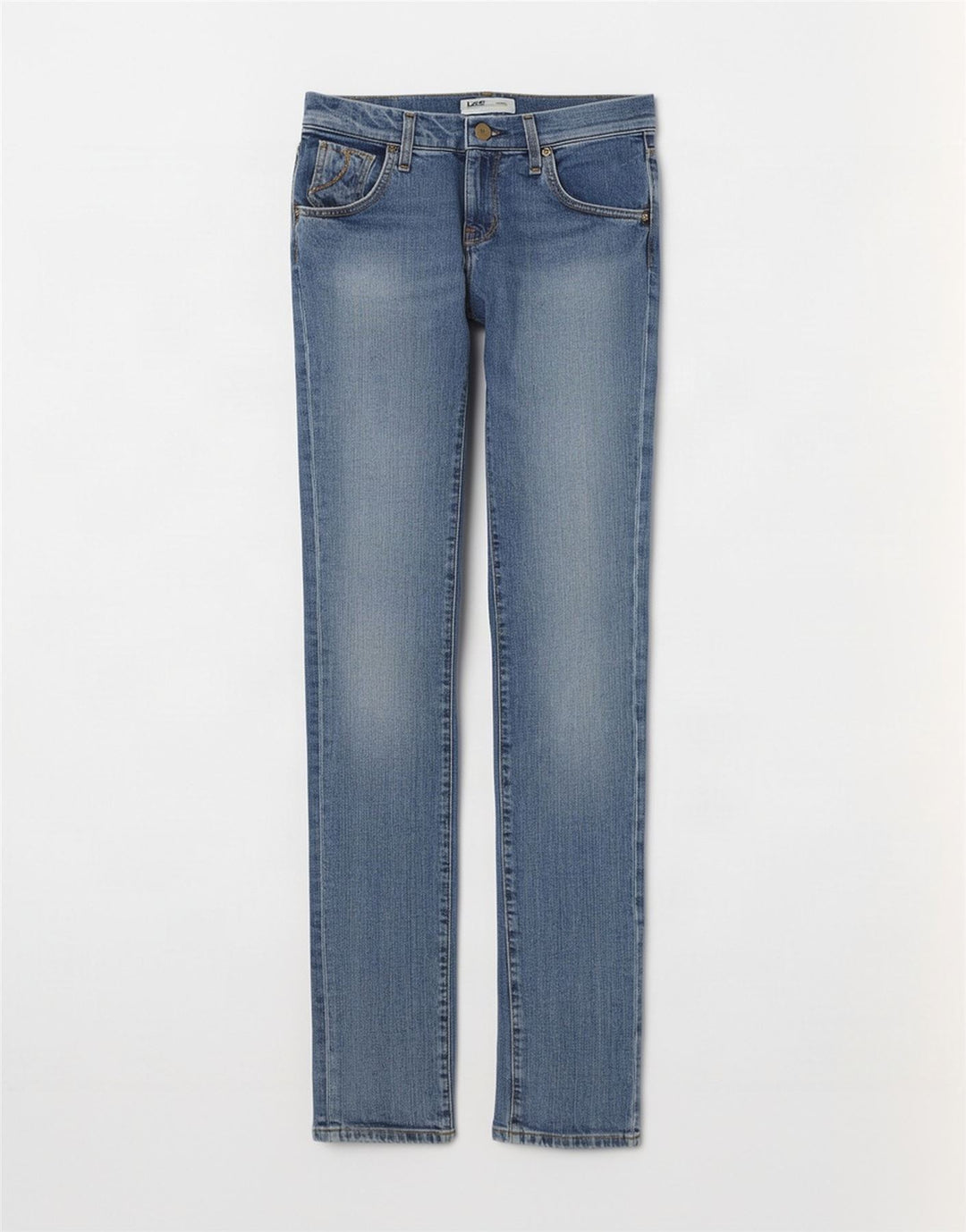 Lee Womens Lynn Narrow Slim Jeans W28 L35 Blue Cotton