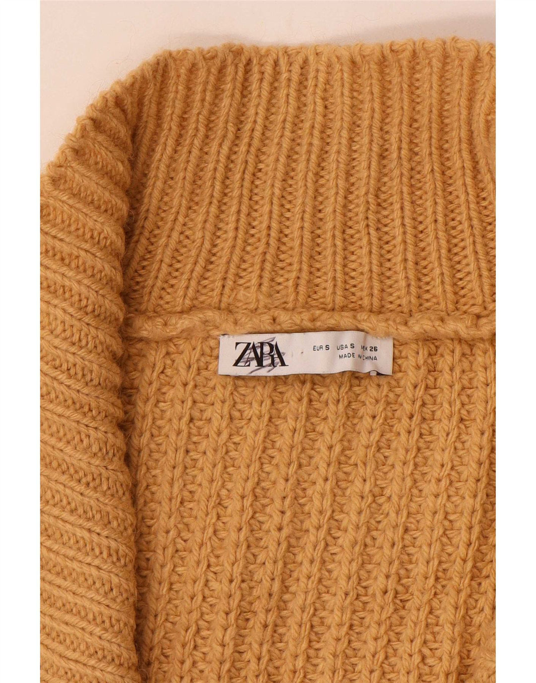 Zara Womens Oversized Open Cardigan Sweater UK 10 Small Brown