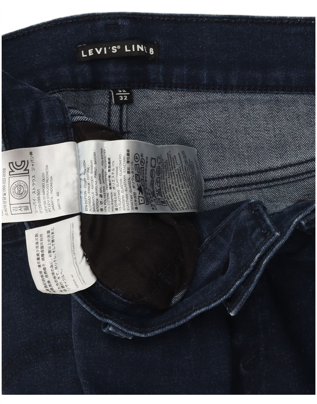 Levi's Womens Slim Jeans W32 L26 Navy Blue Cotton