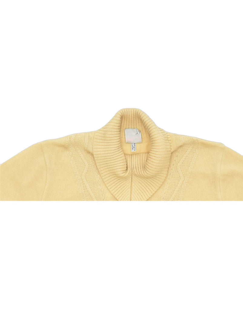 VINTAGE Womens Roll Neck Jumper Sweater UK 12 Medium Yellow Wool Classic | Vintage | Thrift | Second-Hand | Used Clothing | Messina Hembry 