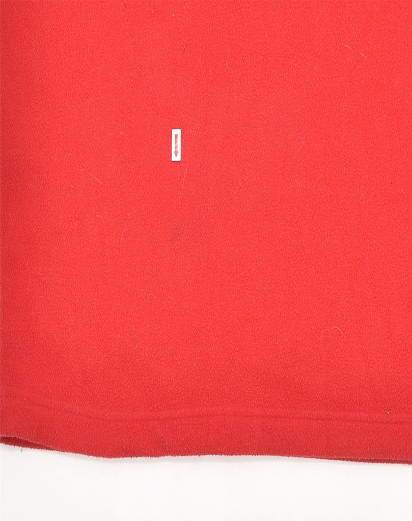 KAPPA Mens Zip Neck Fleece Jumper Small Red Polyester | Vintage | Thrift | Second-Hand | Used Clothing | Messina Hembry 