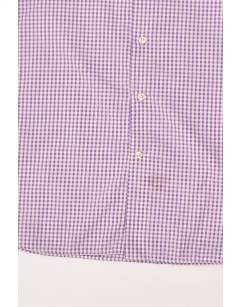 MASSIMO DUTTI Mens Shirt Size 40 15 1/2 Medium Purple Gingham | Vintage Massimo Dutti | Thrift | Second-Hand Massimo Dutti | Used Clothing | Messina Hembry 