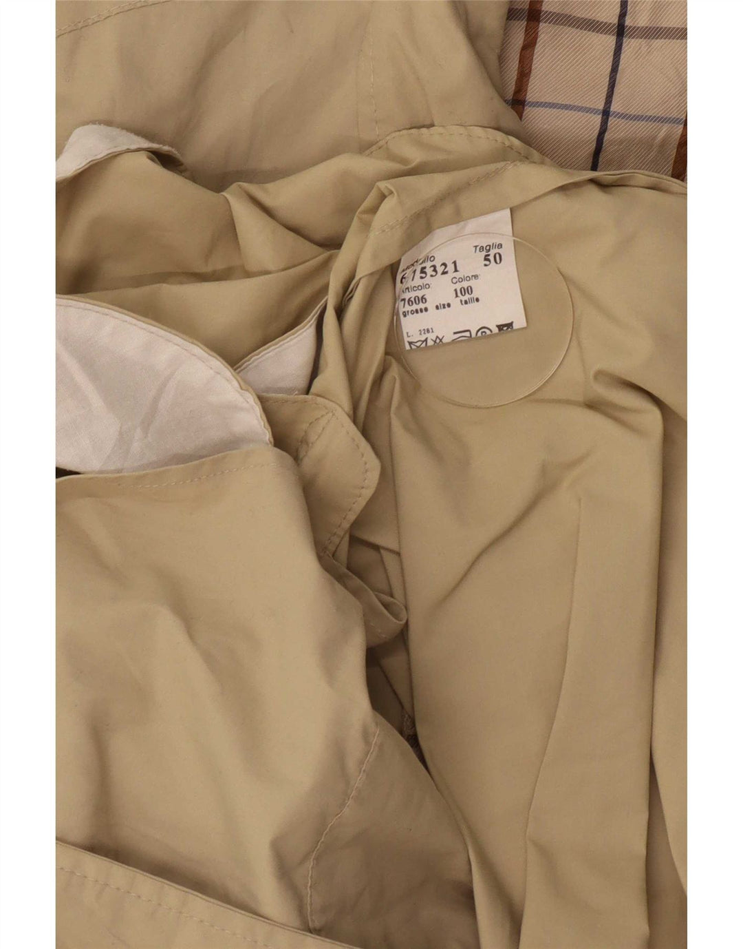 Aquascutum Mens Trench Coat IT 50 Large Beige Polyamide