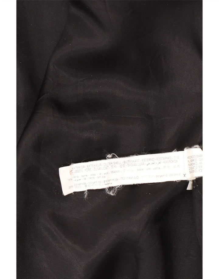 Zara Womens Oversized Overcoat UK 14 Medium Black Wool