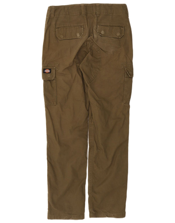 DICKIES Mens Straight Cargo Trousers W30 L31 Khaki Polyester