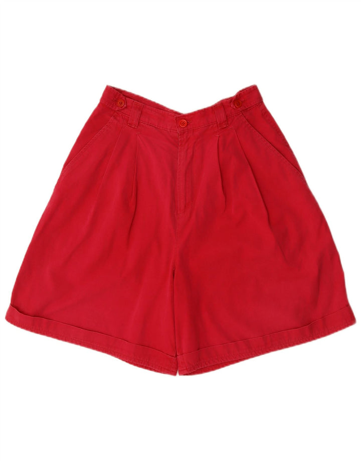 TRUSSARDI Womens High Waist Pegged Casual Shorts IT 44 Medium W28  Red