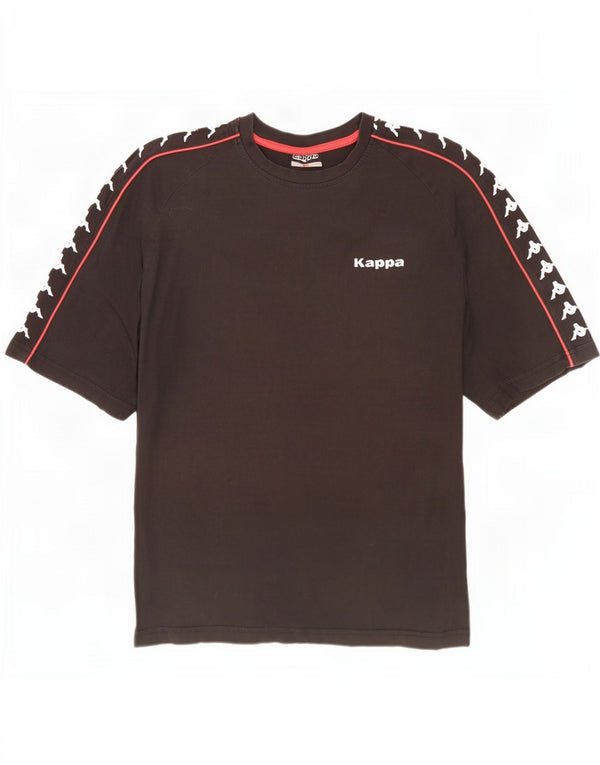Kappa Mens Graphic T-Shirt Top XL Black Cotton