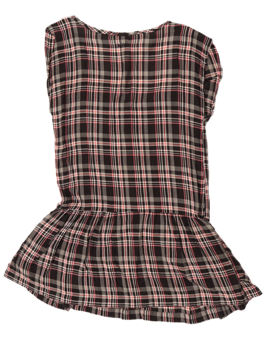 Roxy Womens Sleeveless Tunic Dress UK 12 Medium Black Check Cotton