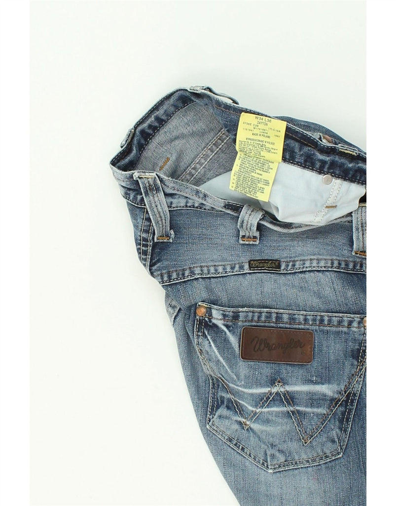 WRANGLER Mens Dayton Straight Jeans W34 L36  Blue Cotton Vintage Wrangler and Second-Hand Wrangler from Messina Hembry 