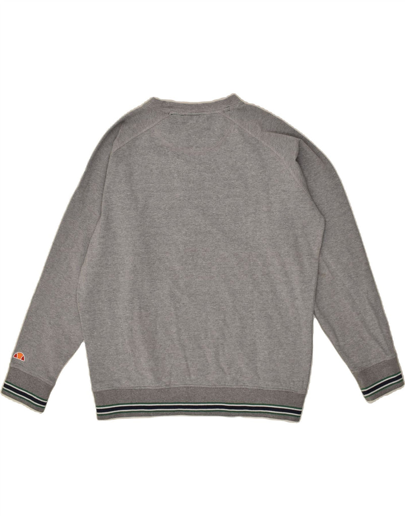 ELLESSE Mens Graphic Sweatshirt Jumper XL Grey Cotton | Vintage Ellesse | Thrift | Second-Hand Ellesse | Used Clothing | Messina Hembry 