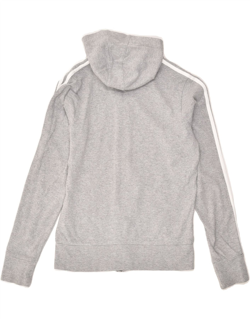 ADIDAS Womens Zip Hoodie Sweater UK 10 Small Grey Cotton | Vintage Adidas | Thrift | Second-Hand Adidas | Used Clothing | Messina Hembry 