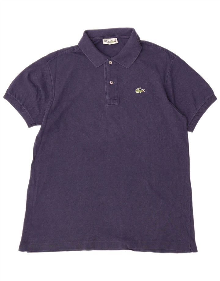 LACOSTE Mens Polo Shirt Size 5 Large Navy Blue Cotton