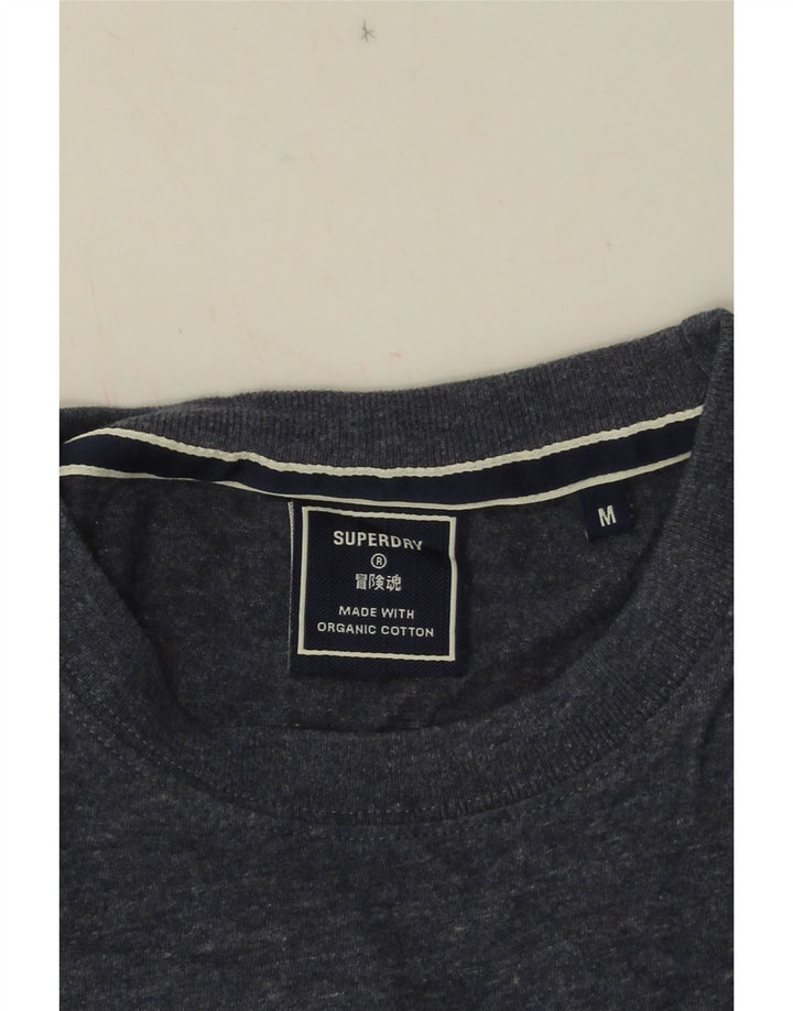 Superdry Mens T-Shirt Top Medium Navy Blue Cotton