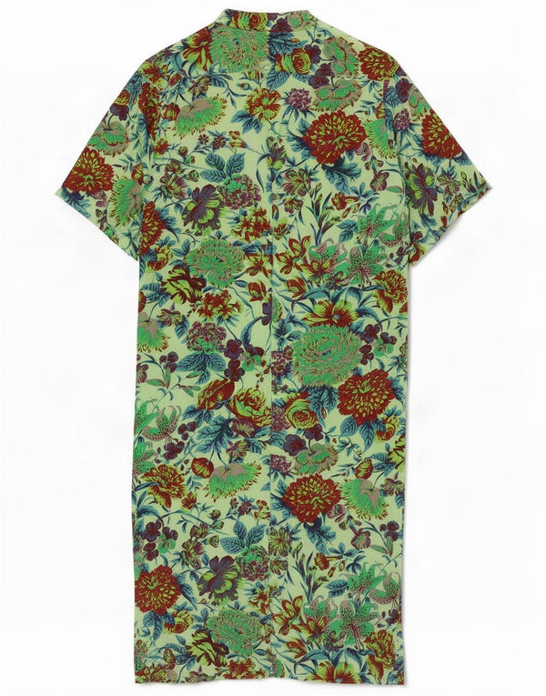 Al Duca D'Aosta Womens Maxi Dress IT 44 Medium Green Floral