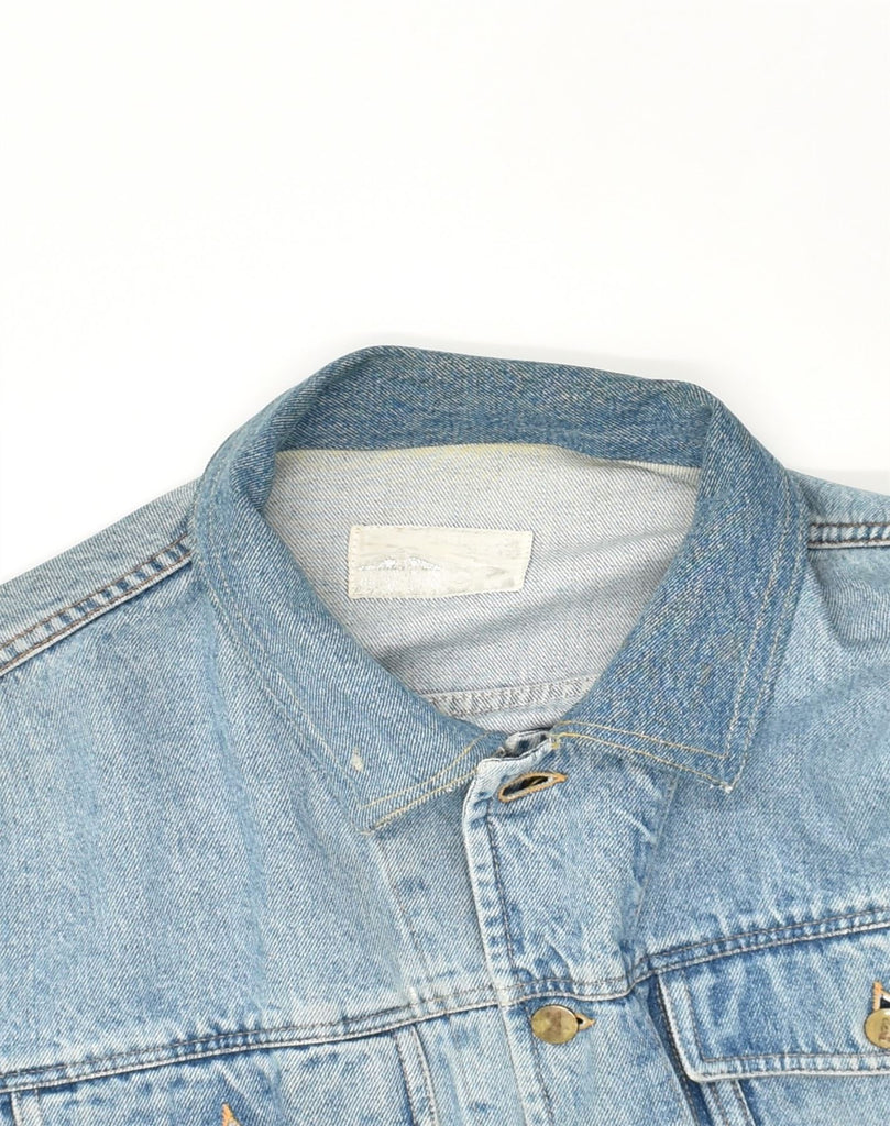 VINTAGE Mens Denim Jacket UK 40 Large Blue Cotton | Vintage Vintage | Thrift | Second-Hand Vintage | Used Clothing | Messina Hembry 